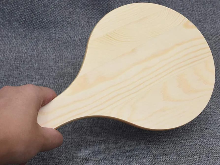 WOODEN HANDLE MIRROR SMALL SIZE (ROUND)