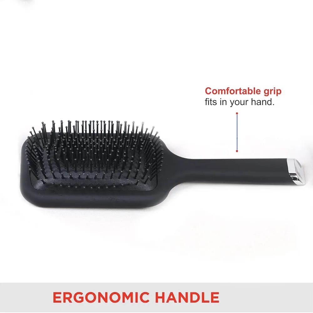 BLACK RECTANGULAR PADDLE HAIR BRUSH FOR MAN & WOMEN