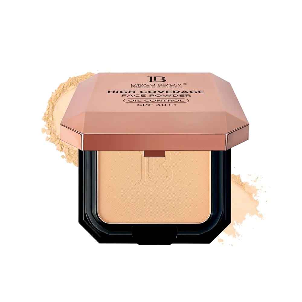 Lakyou Beauty 2in1 High Coverage Compact Powder  Oil Control  SPF-30++