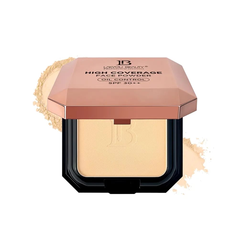 Lakyou Beauty 2in1 High Coverage Compact Powder  Oil Control  SPF-30++