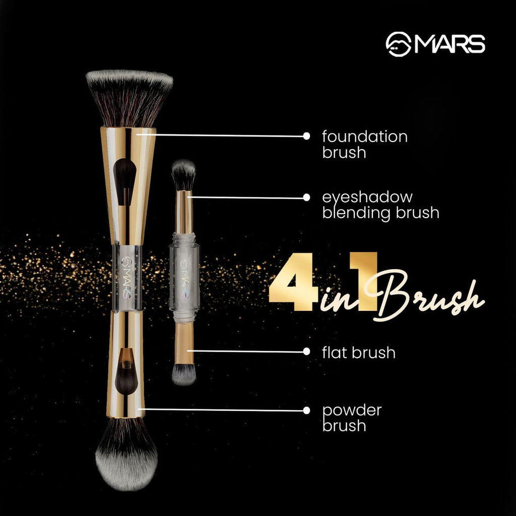 MARS 4IN1 TRAVEL BRUSH ( FOUNDATION, POWDER, EYESHADOW BRUSH )