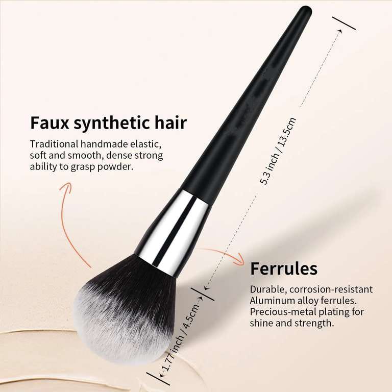 PROFESSIONAL POWDER MAKEUP BRUSH BLACK