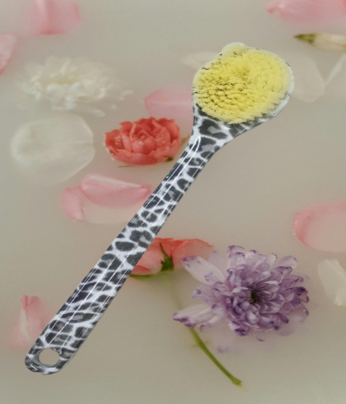 Body Bath Brush with Bristles & Loofah – Dual-Sided Shower Scrubber