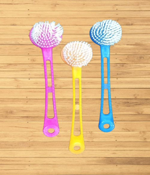 Bath Brush with Bristles – Long Handle Shower Scrubber