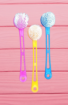 Bath Brush with Bristles – Long Handle Shower Scrubber