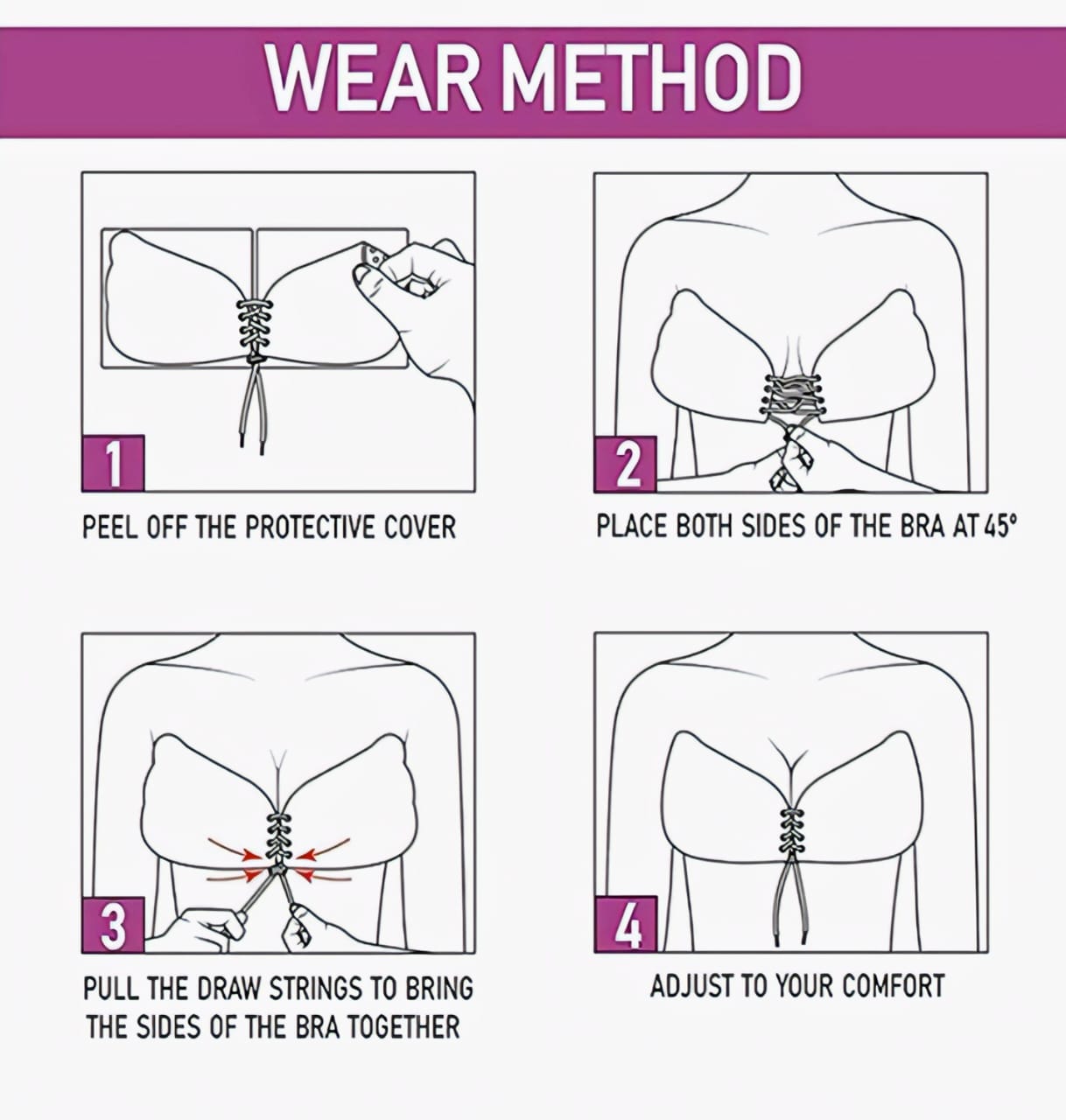 Nylon Padded Reusable Backless Strapless Sticky Bra