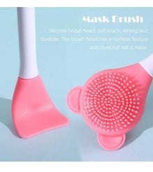 2-in-1 Soft Silicone Bear Face Cleansing Brush Hand