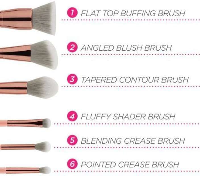 BH Cosmetics Petite Chic 6-Piece Mini Brush Set