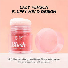 ushas Powder Blush with Powder Puff loose powder blush