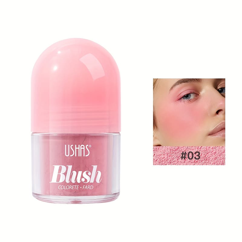 ushas Powder Blush with Powder Puff loose powder blush
