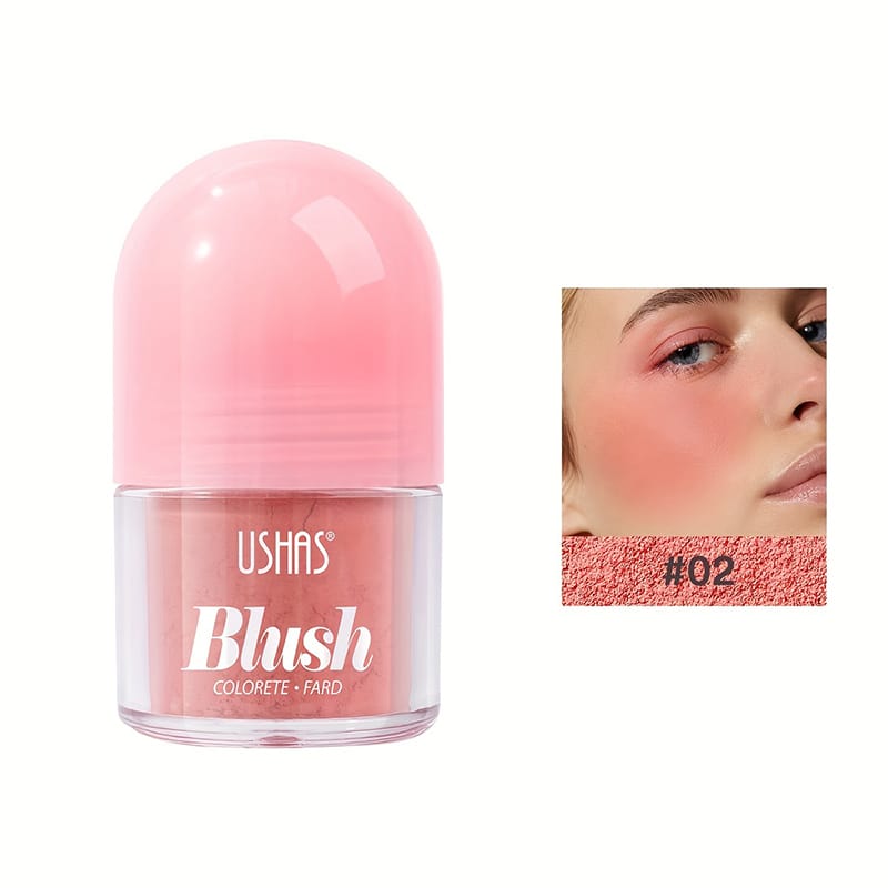 ushas Powder Blush with Powder Puff loose powder blush