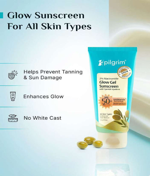 Pilgrim 2% Niacinamide Glow Sunscreen SPF 50+++