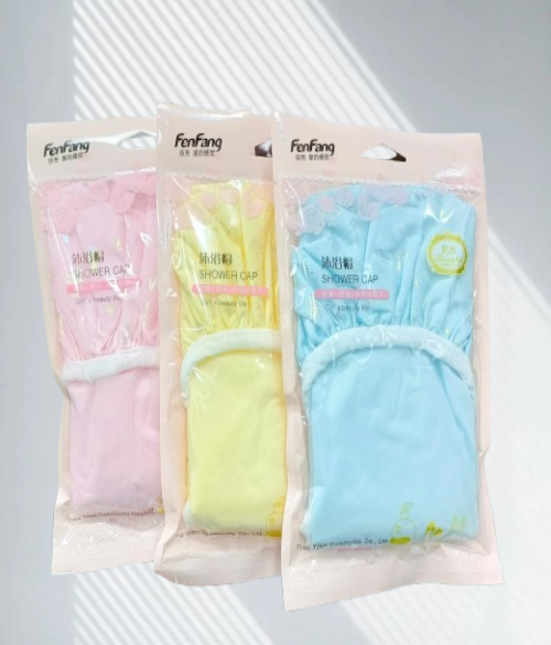 Colorful Waterproof Shower Caps!