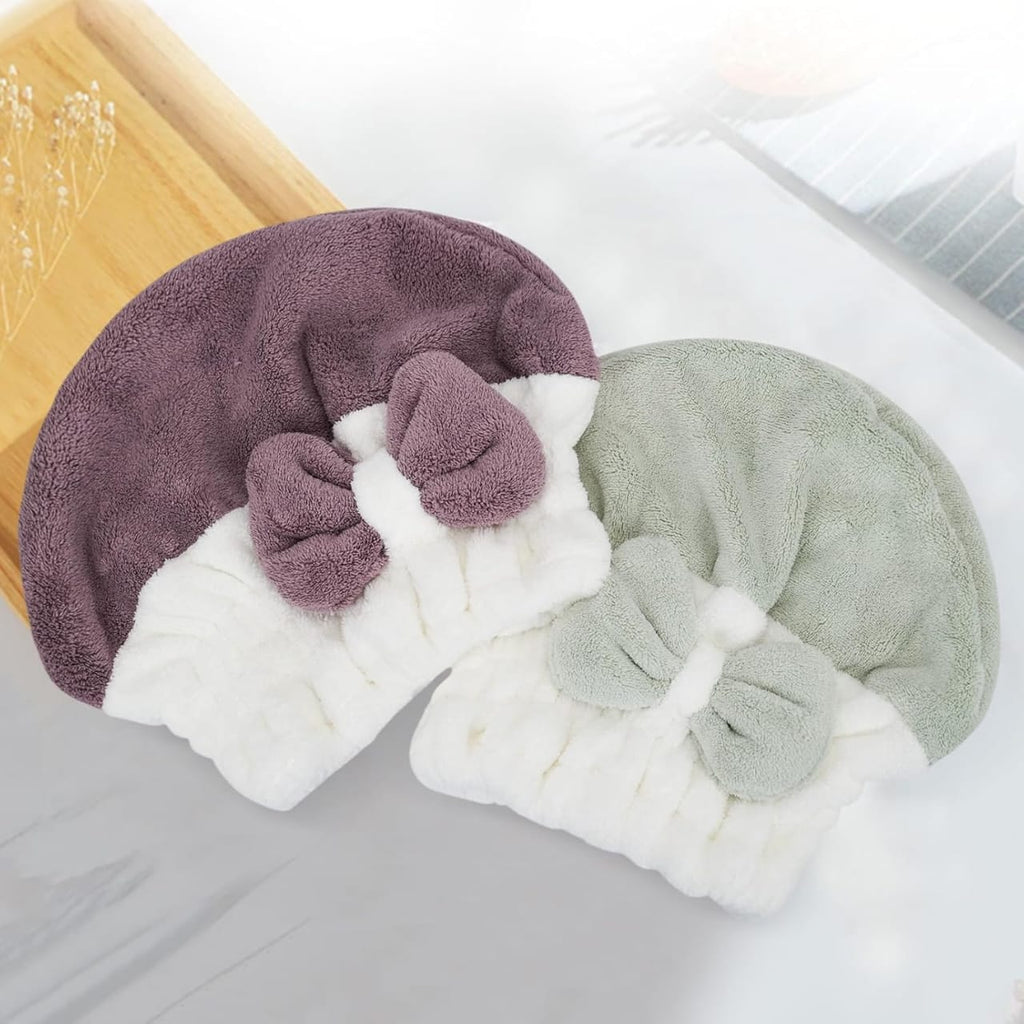 Super Absorbent Turban Hair Towel Cap