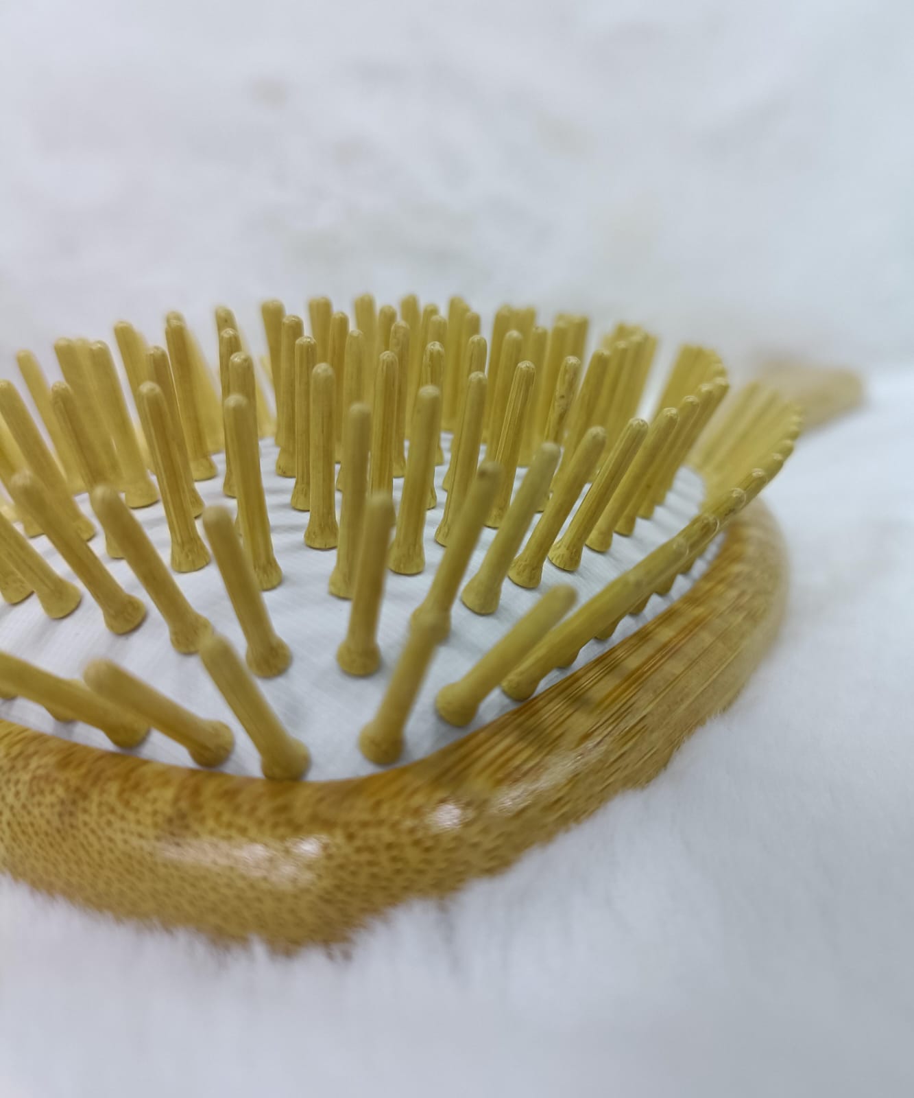 Hair Growth Bamboo Paddle Brush – Natural Scalp Massage