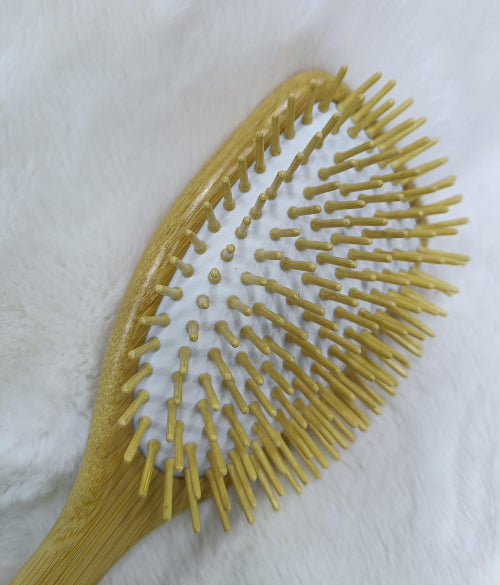 Hair Growth Bamboo Paddle Brush – Natural Scalp Massage