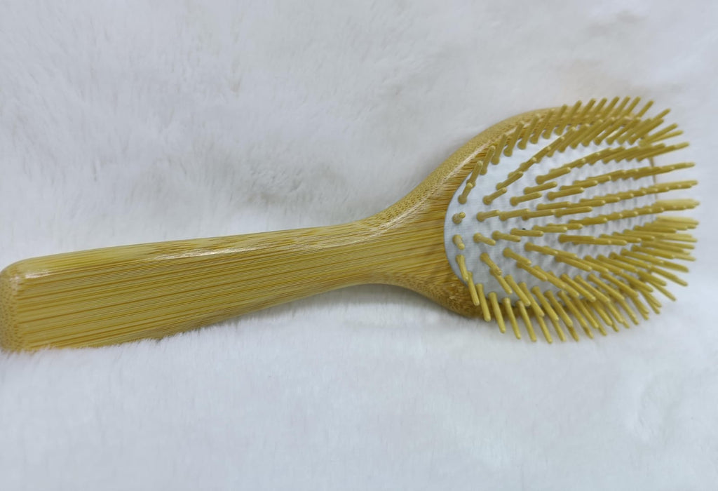 Hair Growth Bamboo Paddle Brush – Natural Scalp Massage