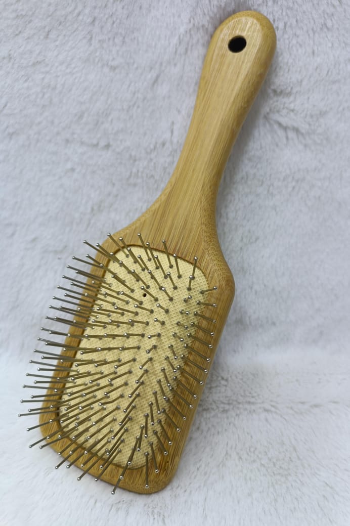 BEAUTY Bamboo Hair Brush with Soft Bristles Wooden Paddle Hair Brush for Women &  Men