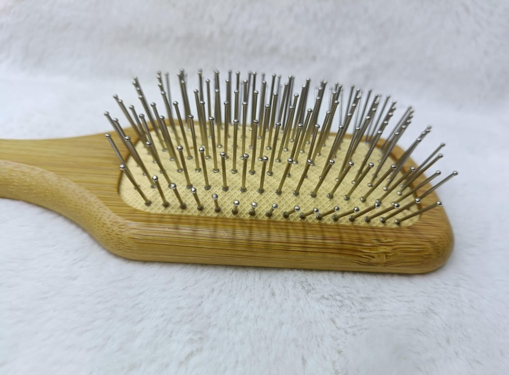 BEAUTY Bamboo Hair Brush with Soft Bristles Wooden Paddle Hair Brush for Women &  Men