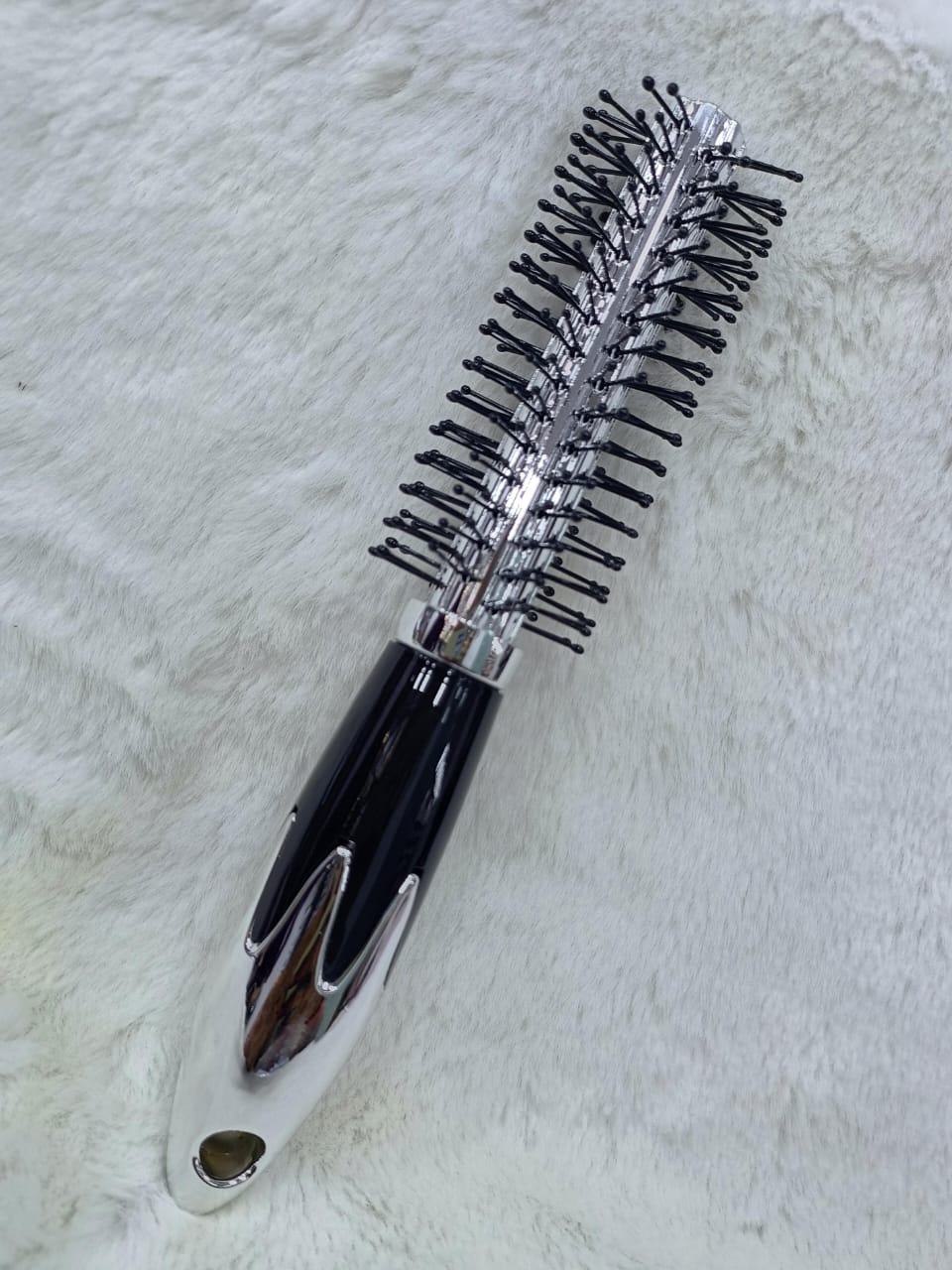 Round Hair Comb & Flat Hair Comb Brush with Soft Nylon Bristles – Small Size for Women & MEN