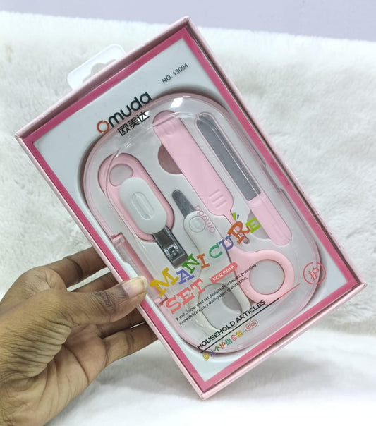 Teddy Baby Manicure Set nail cutter, nail filer, scissor, tweezer, and ear pick