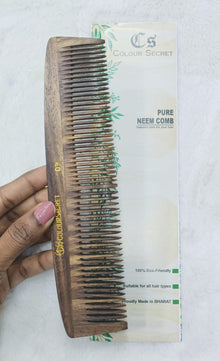 CS Colour Sec 100% Pure & Natural Neem Wood Comb 03