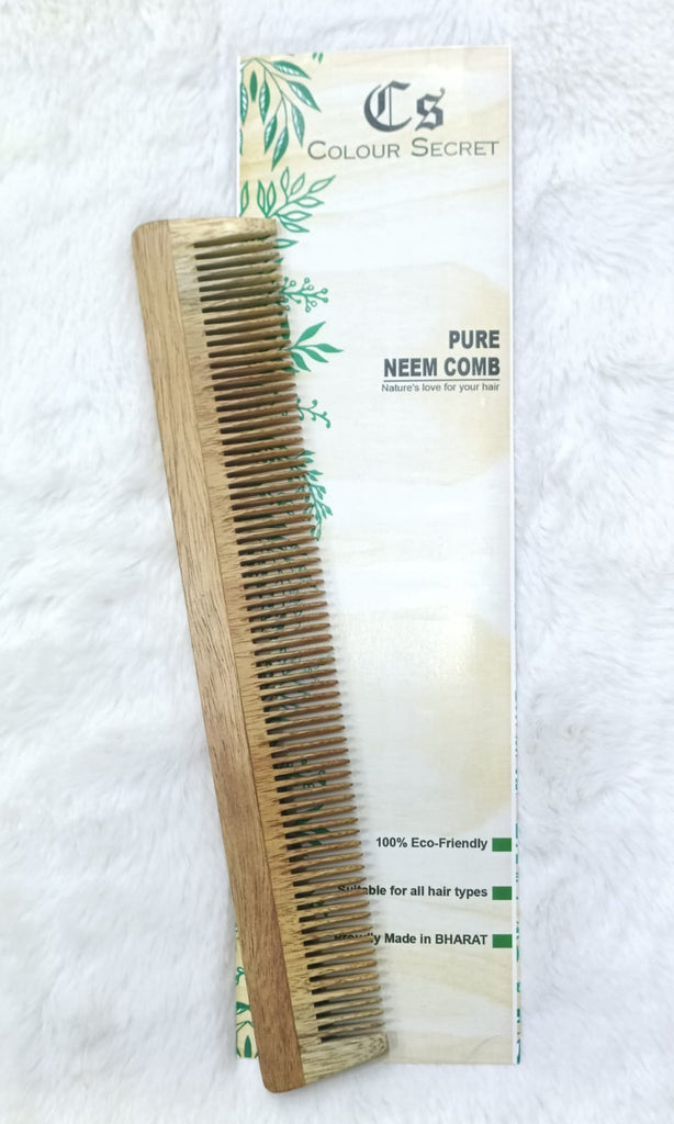 CS Colour Sec 100% Pure & Natural Neem Wood Comb NO.17