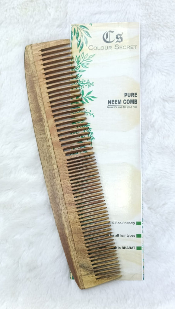 CS Colour Sec 100% Pure & Natural Neem Wood Comb  NO.14