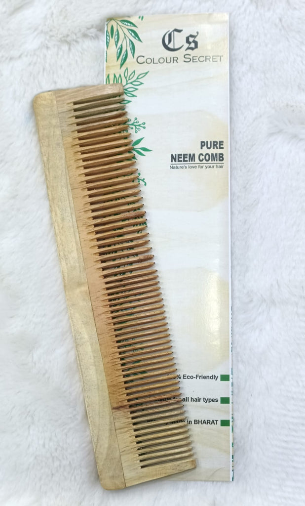 CS Colour Sec Handmade Neem Wooden Comb No. 06 !