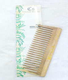 CS Colour Sec Handmade Neem Wooden Comb No. 57