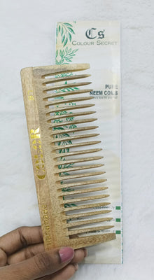 CS Colour Sec Handmade Neem Wooden Comb No. 57