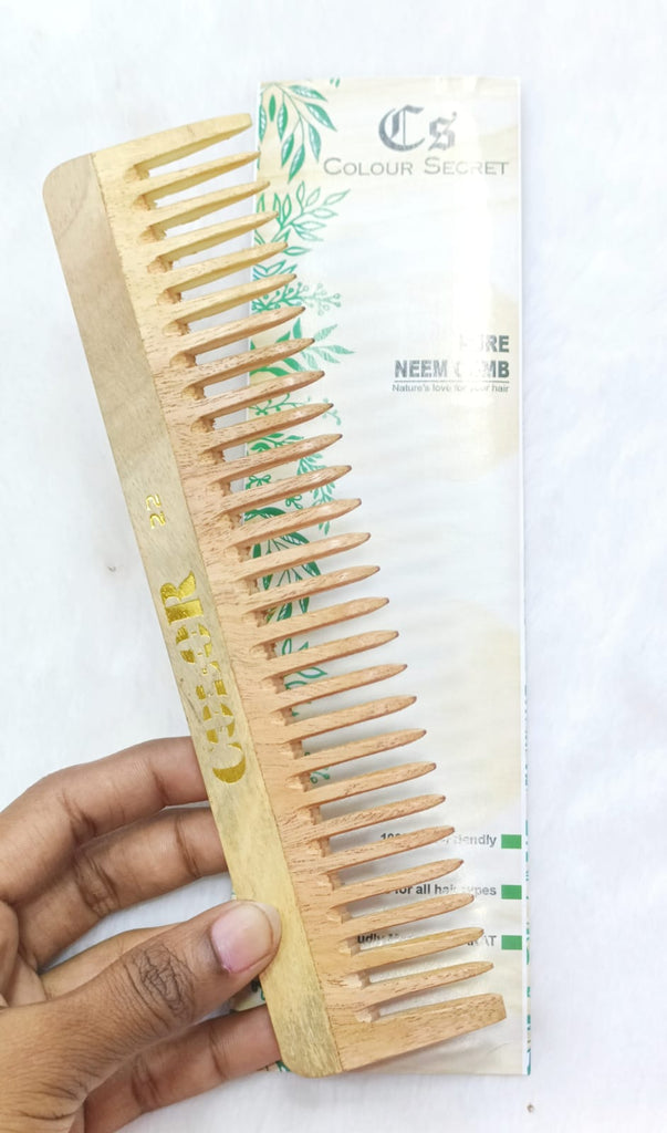 Natural Neem Wooden Comb No. 22