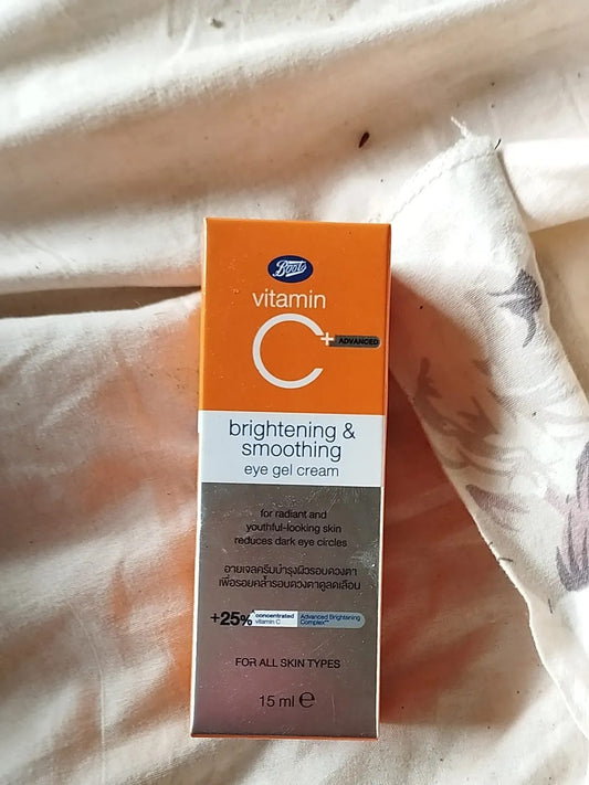 Boots Vitamin C + Advanced Brightening &  Smoothing Eye Gel Cream  15ML