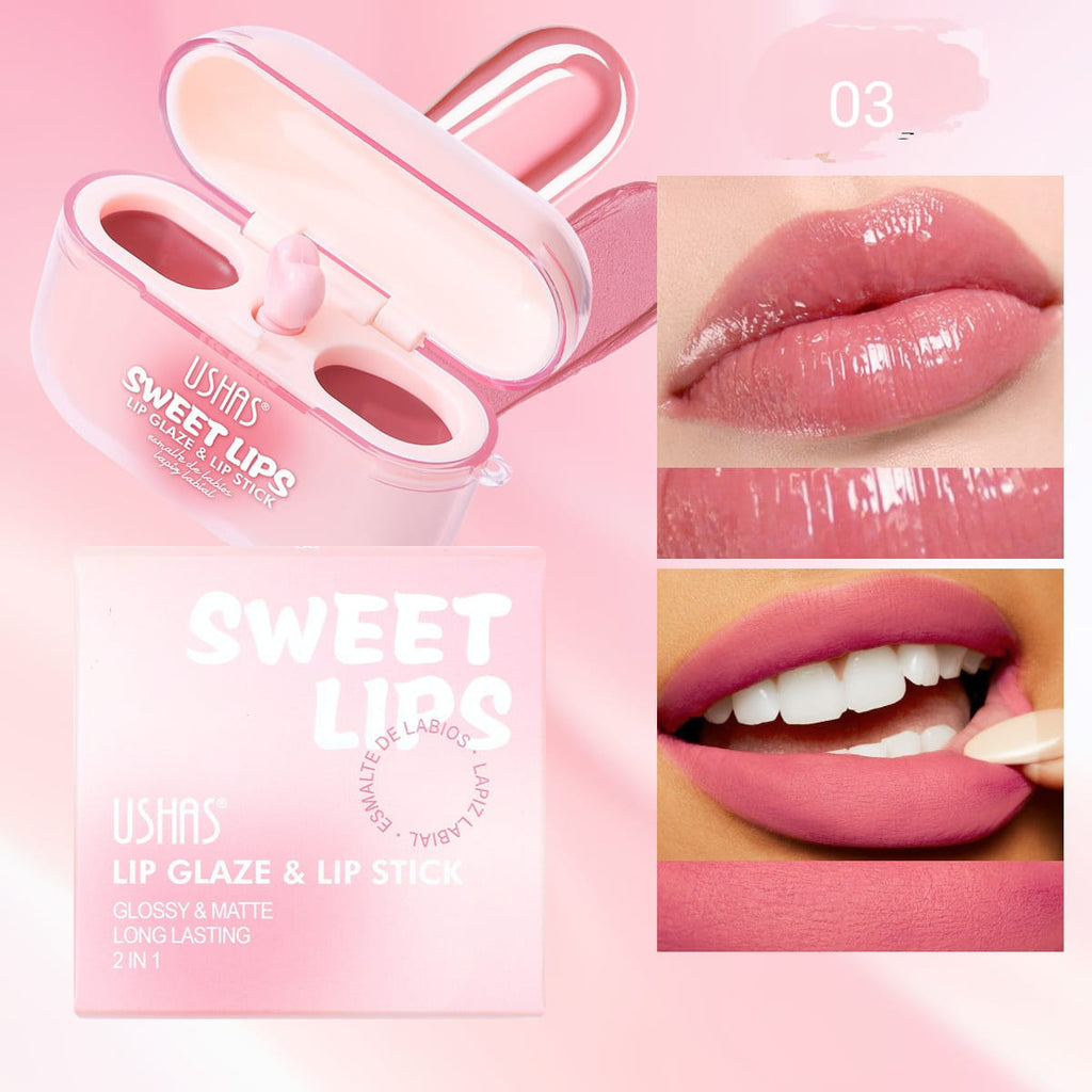 Labial Gloss 2 en 1 USHAS en forma de audífono
