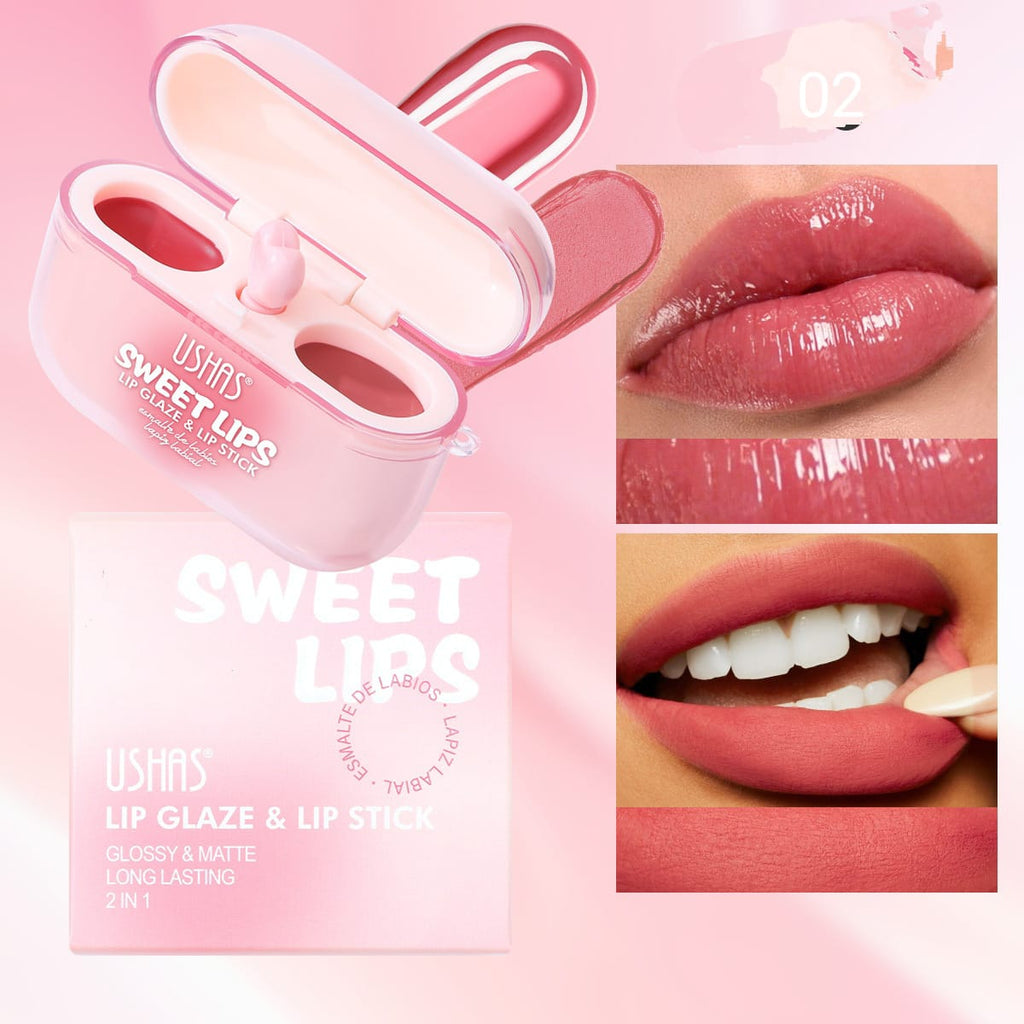 Labial Gloss 2 en 1 USHAS en forma de audífono