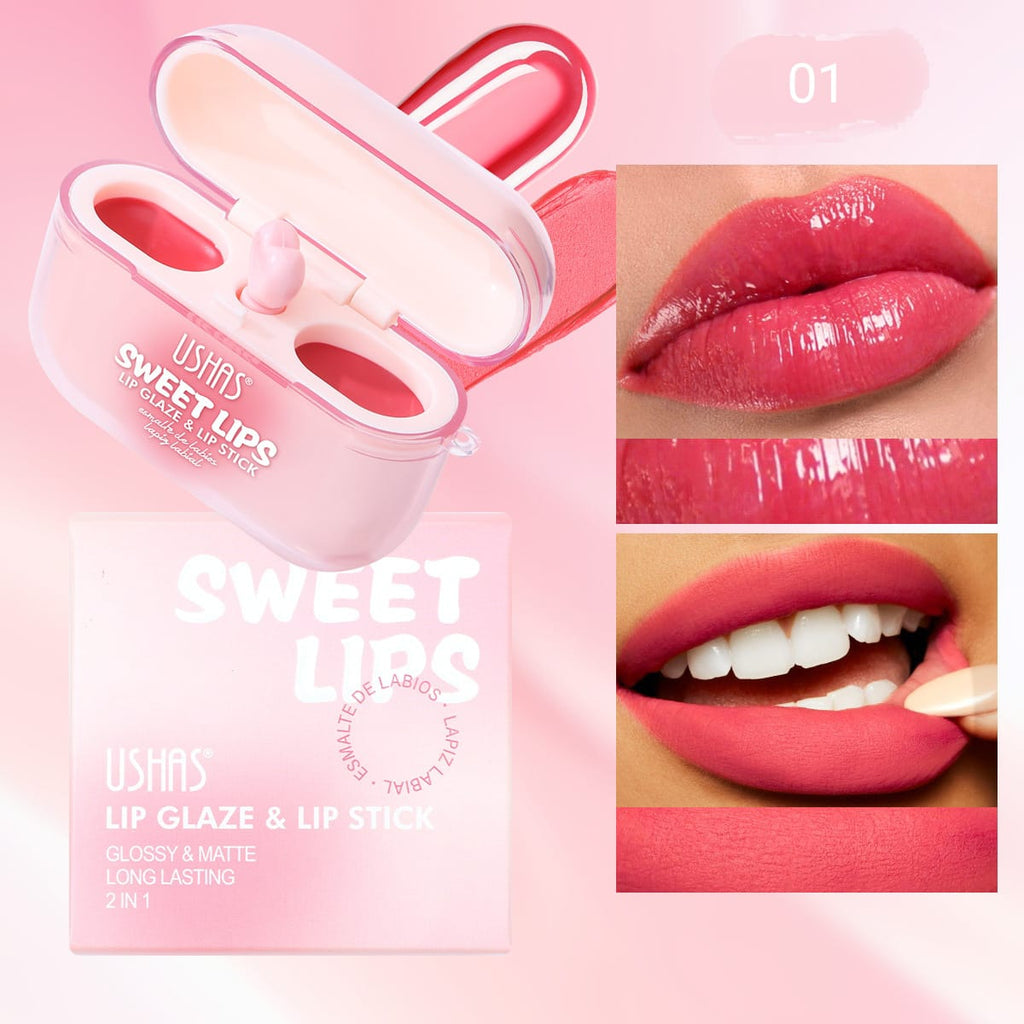 Labial Gloss 2 en 1 USHAS en forma de audífono