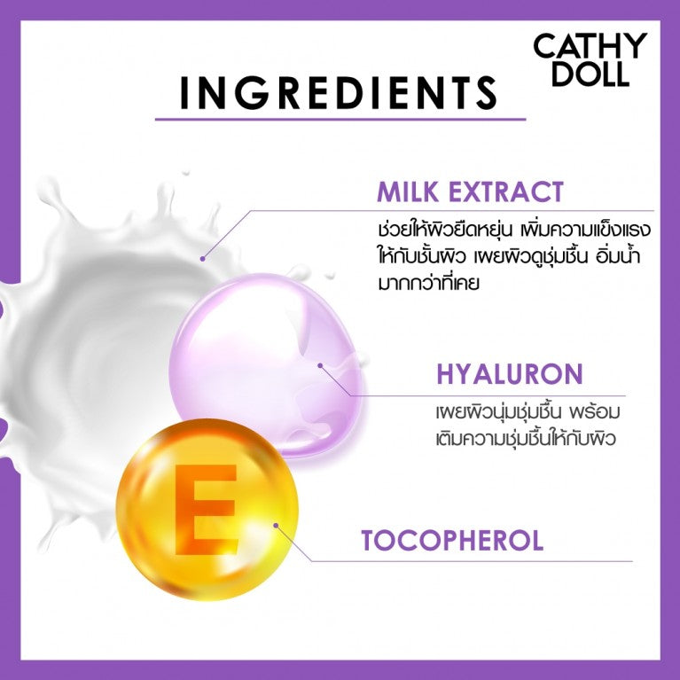Cathy Doll Hyaluronic Vitamin E Milk Protein Body Cleanser 520ml