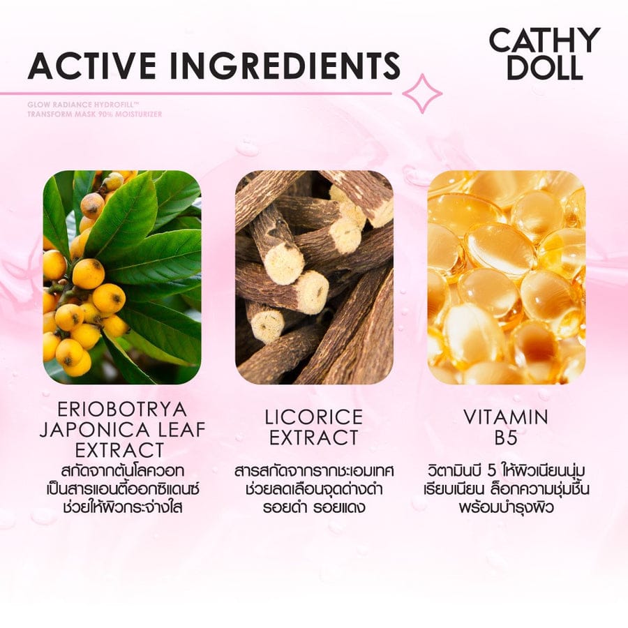 Cathy Doll Hydrofill Glow Radiance Transform Mask 33 g.