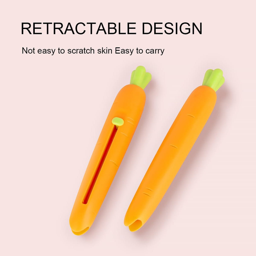 Portable Carrot Shaped Eyebrow Scraper Anti Scratch Eyebrow Trimmer Stainless Steel Reusable Eyebrow Trimmer