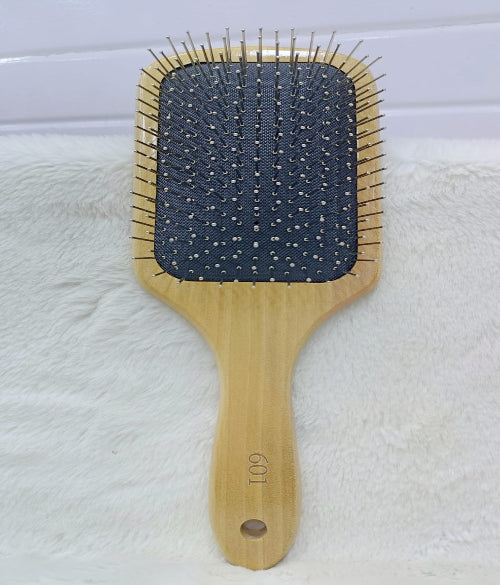 Wooden Paddle Hair Brush with Ball Tip Bristles