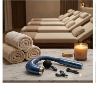 Massage Gun with Extended Handle – Deep Tissue Back Relief