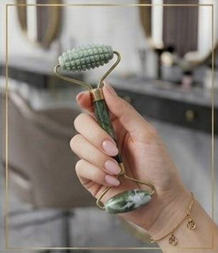 Jade Roller Face Massager – Natural Glow Skincare Tool