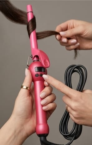 Mini Curling Iron Professional Hair Curler (KM - 1023)