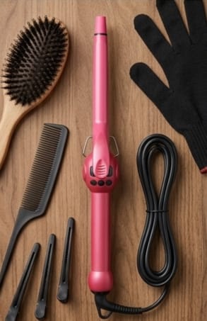 Mini Curling Iron Professional Hair Curler (KM - 1023)