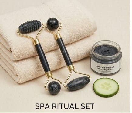 Black Jade Roller & Gua Sha Set of 3 – Complete Facial Care