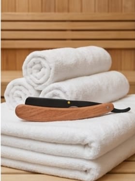 Wooden Handle Straight Edge Razor – Professional Grooming Tool