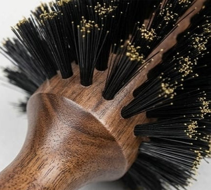 Wood Handle Handheld Bristle Brush Cleaning Tool – Black, Big Size