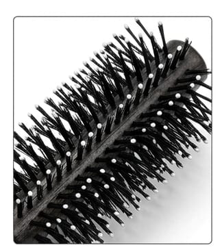 Round Hair Brush featuring a natural wooden handle use men & women