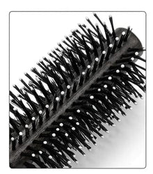 Round Hair Brush featuring a natural wooden handle use men & women