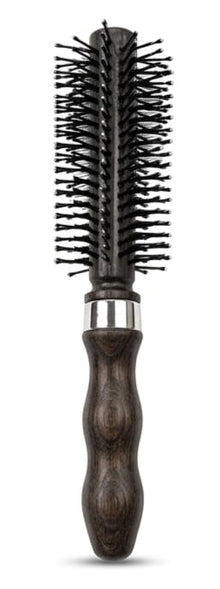 Round Hair Brush featuring a natural wooden handle use men & women